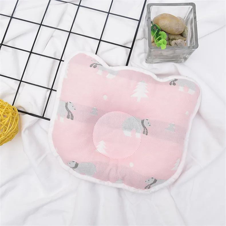 Для новорожденных Поддержка площадку предотвращает плоской головкой Подушка Baby животных узорчатые подушки ребенка, чтобы исправить