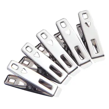 

100PCS Clothes Pegs Stainless Steel Clips For Coat Pants Laundry Drying Hanger Rack Washing Towel Holder Hanger