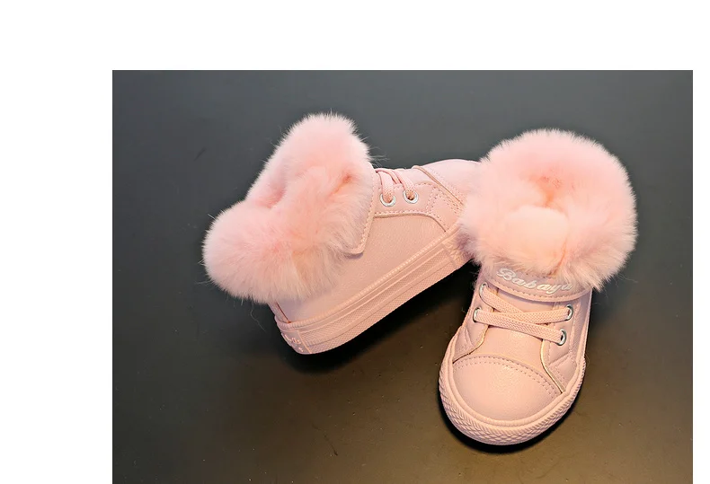 Детская зимняя обувь для детей 1-2-3 лет, г. Зимние ботинки с бархатом, Новая Модная хлопковая теплая детская обувь с хлопчатобумажными стельками для малышей