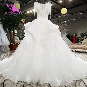 

AIJINGYU Wedding Dress 2019 Tulle White Online Sale Frocks Women Short Muslim Gowns In Dubai Wedding Dresses Near Me