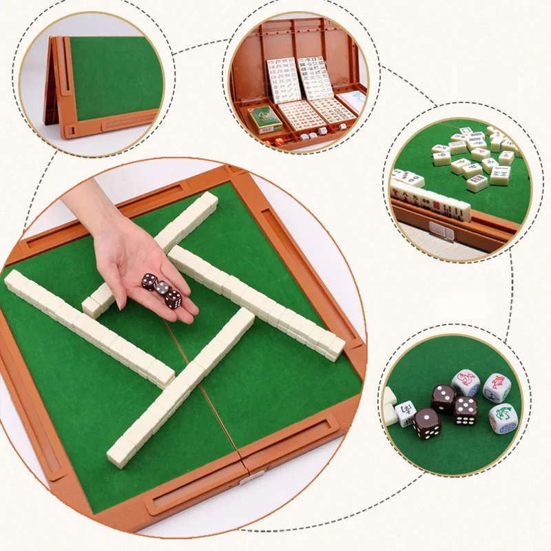 Hot Mini 22MM/24MM Portable Travel Mahjong Set Carry Bag Mah-jong With  Leather Table Mat Indoor Entertainment Majiang Board Game - AliExpress