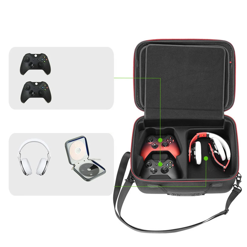 Многофункциональная дорожная сумка для хранения чехол для Xbox one X ONEX/Xbox One S сумка через плечо с ремешком игровой держатель диска