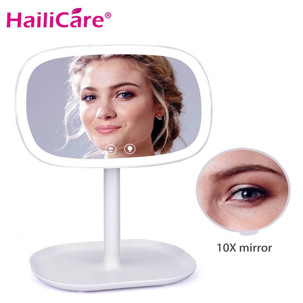 Best Price Multifuntional LED Makeup Mirror Portable 10X Magnifyiny Compact Desklamp Touch