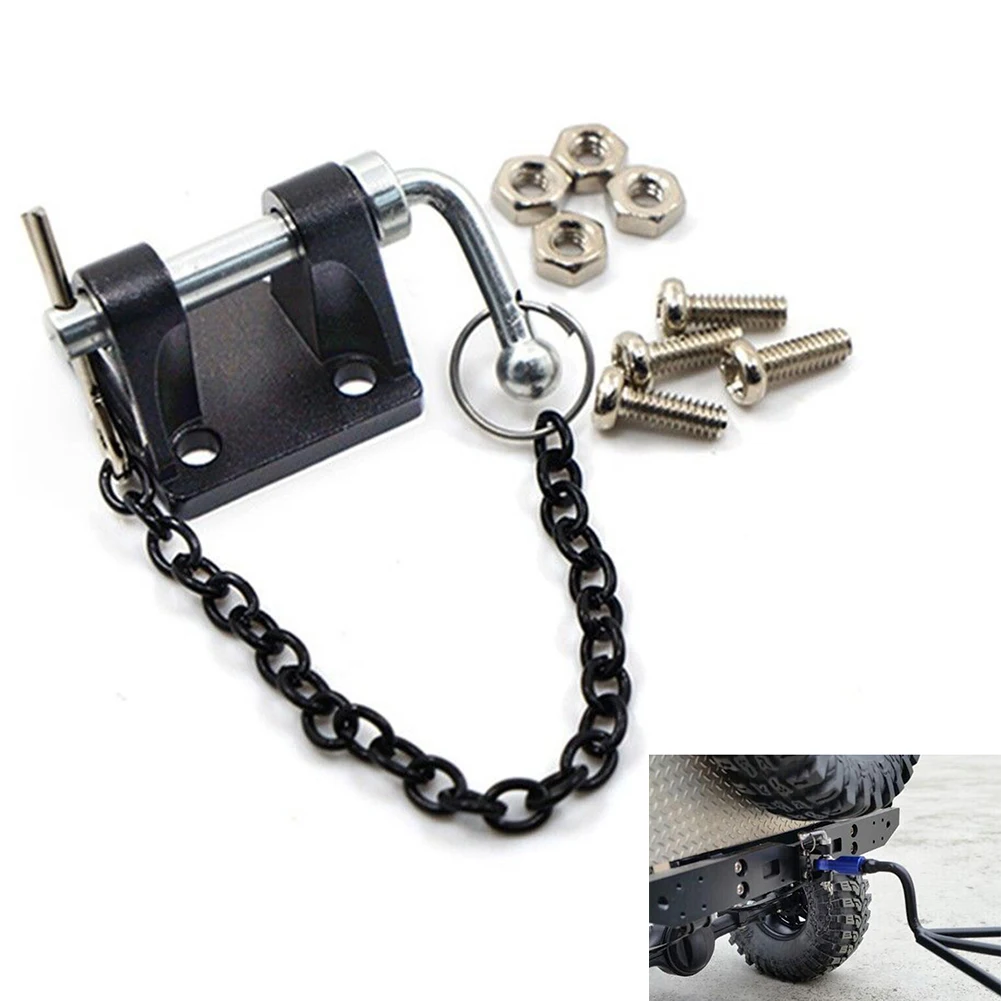 

1/10 RC Crawler Accessories Climbing Hitch Rope Chain Car Spare Model Rescue Parts Simulation Tow Shackles Trailer Hook Set