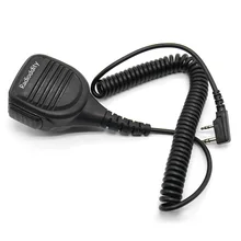2 Pin PTT непромокаемый наплечный динамик микрофон для 2 способа радио Walkie Talkie Baofeng UV-5R BF-888S Kenwood TYT Radioddity GD-77