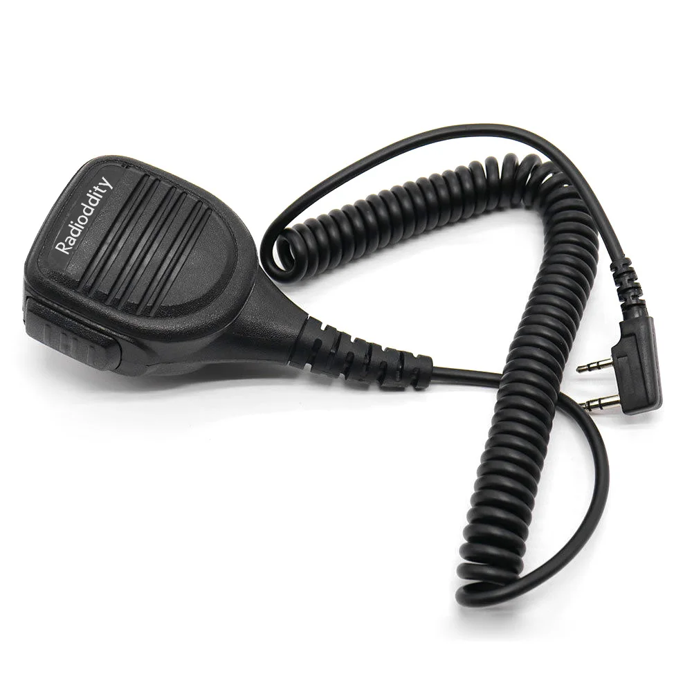 

2 Pin PTT Rainproof Shoulder Speaker Mic for 2 Way Radio Walkie Talkie Baofeng UV-5R BF-888S Kenwood TYT Radioddity GD-77