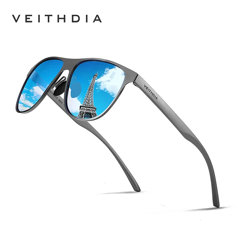 Солнцезащитные очки унисекс VEITHDIA из нержавеющей стали TR90 с поляризационными