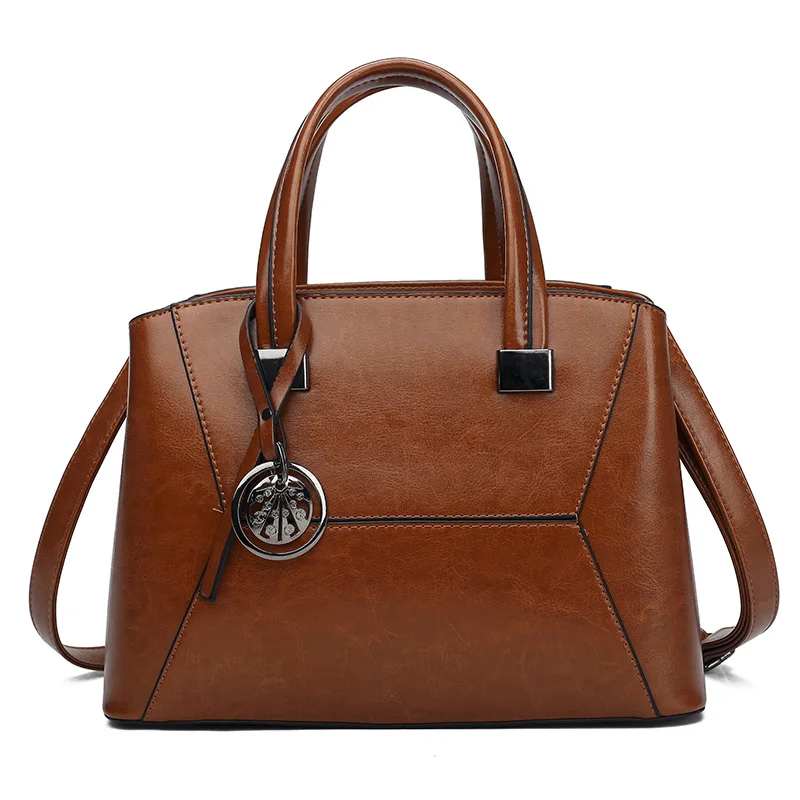

2018 Special Offer Vintage Genuine Leather Shoulder Bag Female Designer Tote Ladies Brown Handbag Women Crossbody Top Handle Bag