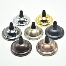 Винтажные розетки цоколь лампы пластина с крюком держатель фитинг лампочка-свеча 68 мм Диаметр античный потолок розовый крюк платформа-крепление 6 шт