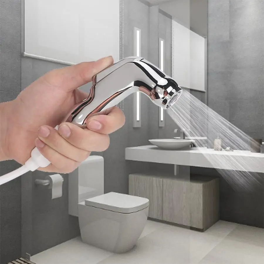 

ABS Handheld Toilet bidet Kit Bathroom Bidet Sprayer Shower Head with PU Spring Tube G1/2" BSP Bathroom Supplies