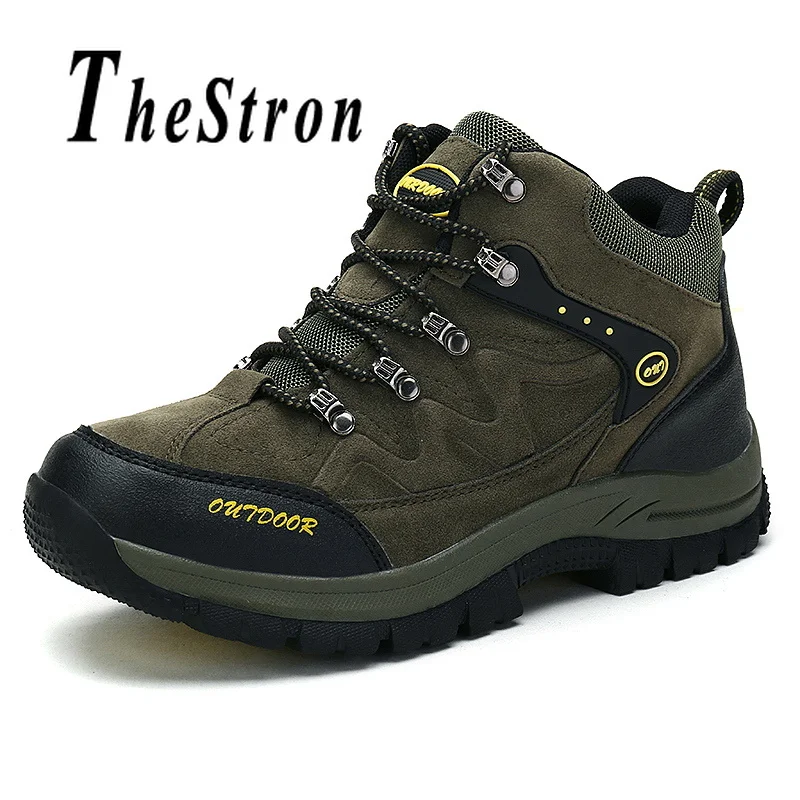 

Man Hiking Shoes Plus Size 39-47 Mens Hunting Boots Autumn Winter Tracking Boots For Men Blue Brown Outdoor Male Sneakers