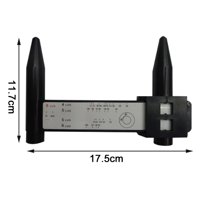 

Lug Wheel Bolt Pattern Gauge Hub Hole Pitch hand Tool Quick Measuring Measurement Tool Precision