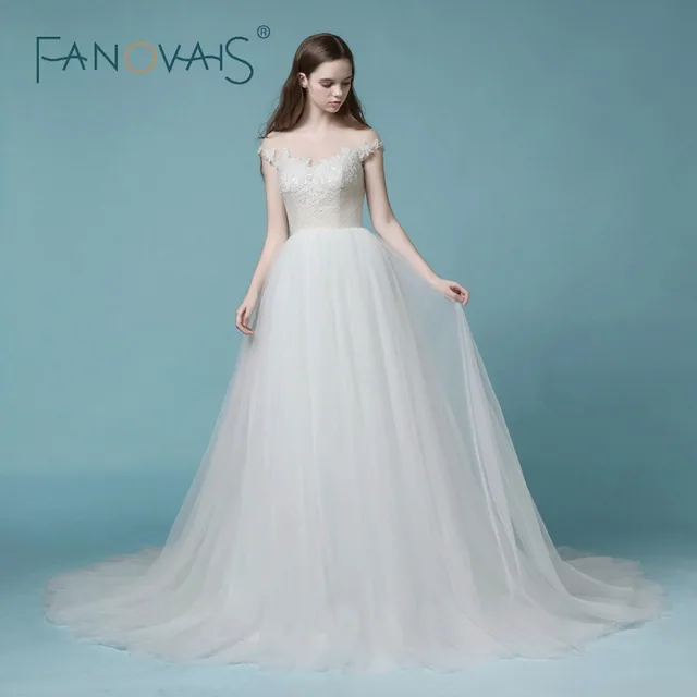 Beaded Wedding Dress with Tulle