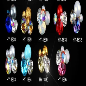 

Hot Sale 40pcs/lot 10*13mm Rhinestone Button Flatback Button Nail Art Decoration Wedding Button Crystal DIY Accessories YG06
