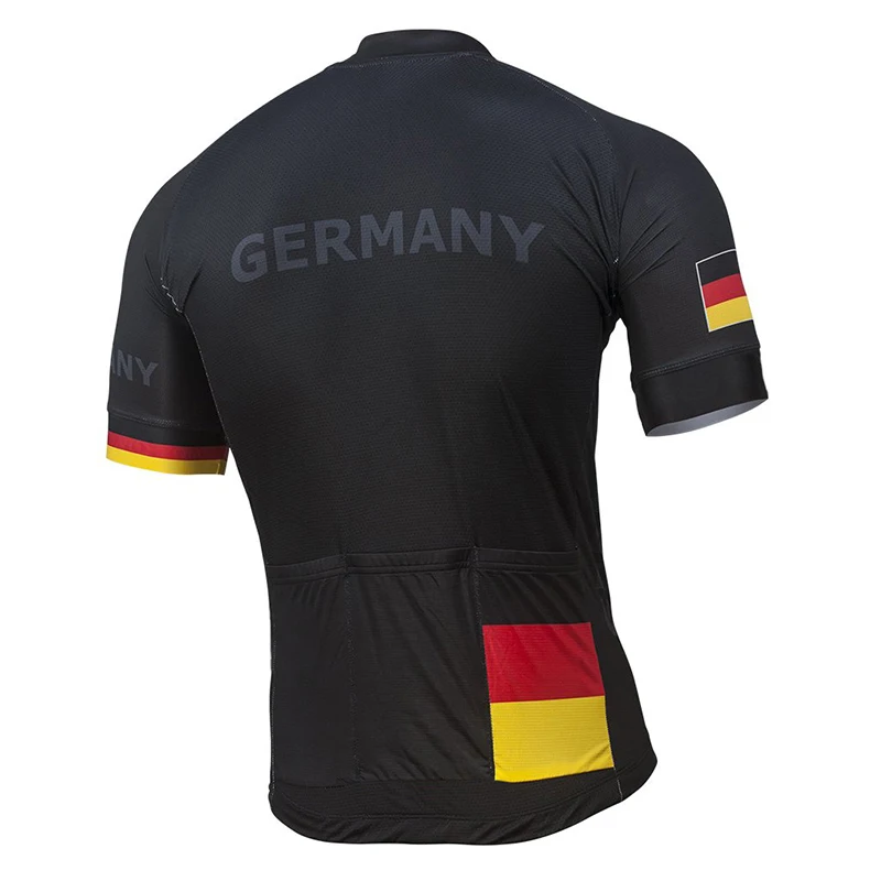 Немецкие мужские летние черные майки для велоспорта, набор для велоспорта, шоссейных горных гонок, топы, одежда для велоспорта, набор для велоспорта, 9D гелевый дышащий
