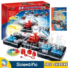 54 Super Scientific Set Brain Physics Science Kits Experiment Electronics Discovery Kit Toys Building 3D DIY ABS Educational Toy