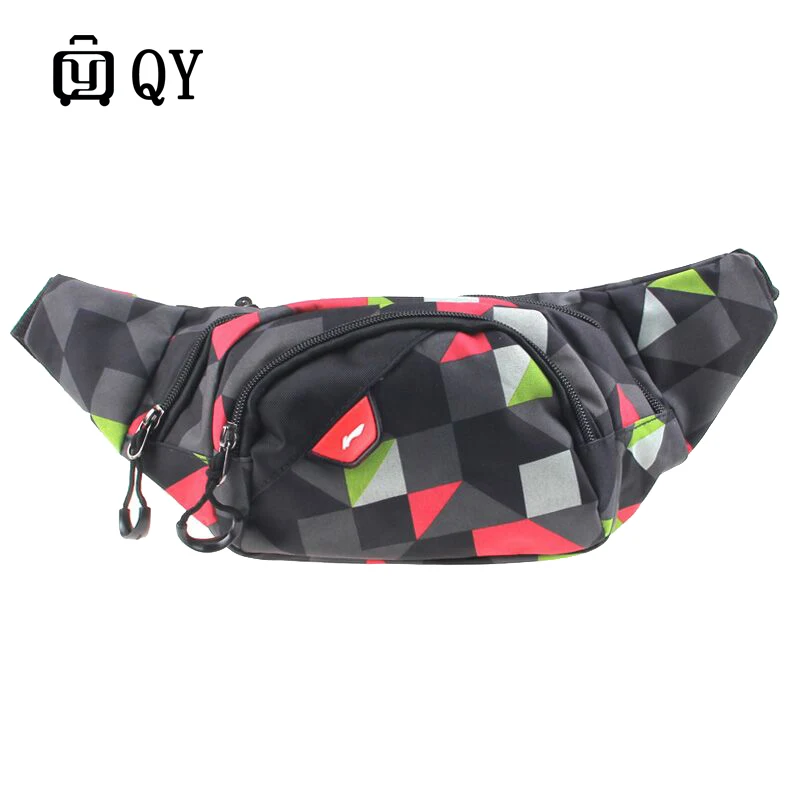 Waist Bags Waterproof  Men Hip Package Pochete Casual Candy Nylon Fanny Pack Travel Large Unsex Army Waist Packs
