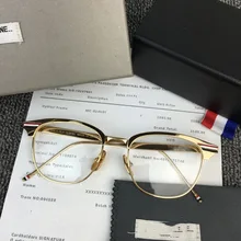Vintage Gold Augenglasrahmen Für Männer Frauen Retro Platz Brillen Rahmen Brillen brillen Optische Linse Transparent Brillen