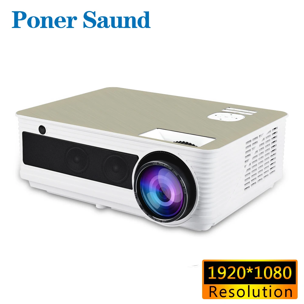Poner Saund M5 1920 1080P Full HD font b Projector b font 200inch Screen Android 6