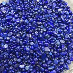 AAA + 50 г 5-7 мм натуральный Синий Лазурит полированный кристалл кварца гравий образец натуральные камни и минералы рыба танк камни - изображение