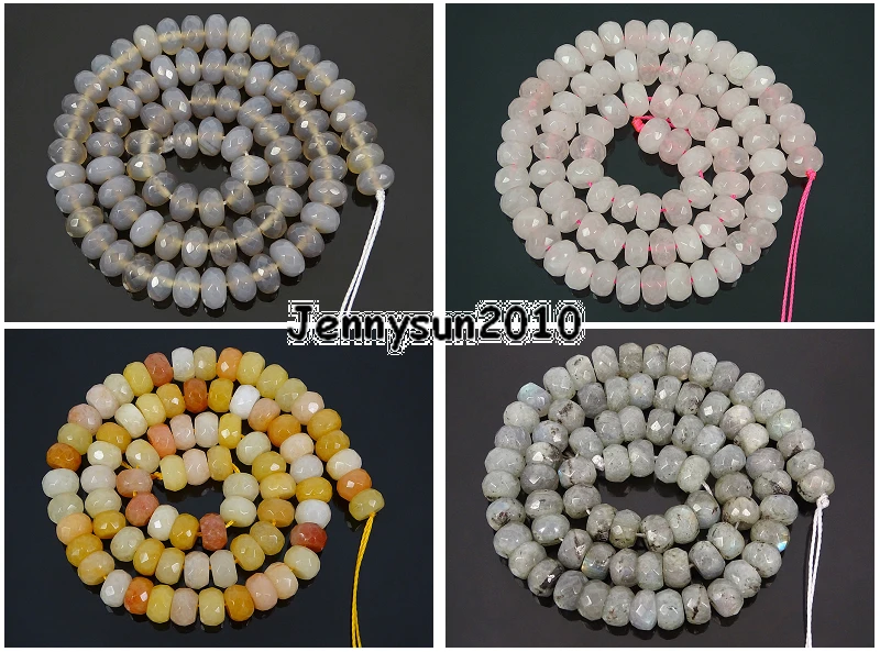 Natural Matte Gemstones Rondelle Spacer Loose Beads 15.5'' 4mm x 6mm 5mm x 8mm Natural Matte Gemstones Rondelle Spacer Loose Beads 15.5'' 4mm x 6mm 5mm x 8mm