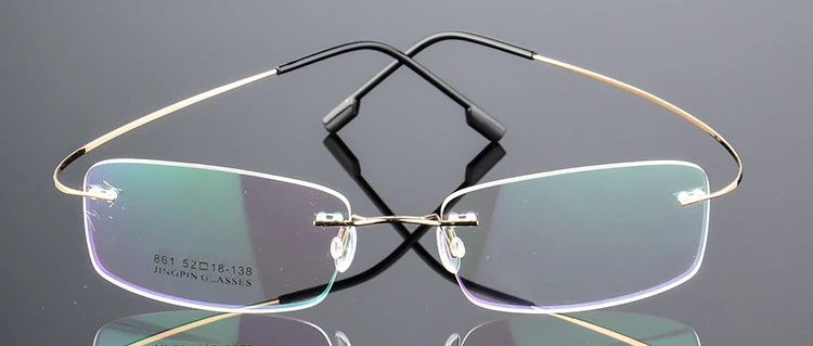 Новые 9 цветов легкие ультралегкие очки без оправы металлические очки из сплава очки по рецепту очки оптические оправы 800