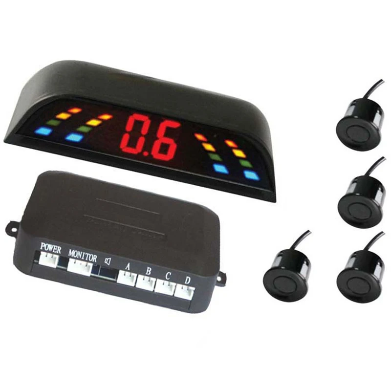 4 Sensors LED Display Car Parking Sensor Reverse Backup Radar (4)