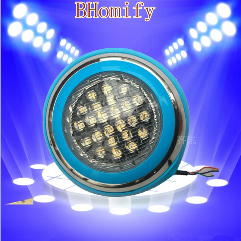 LED luz de la piscina 54 W AC/DC 12 V RGB IP68 control remoto LED lámpara subacuática iluminación al aire libre luces de estanque llevó piscina LED luz de la piscina 54 W AC/DC 12 V RGB IP68 control remoto LED lámpara subacuática iluminación al aire libre luces de estanque llevó piscina