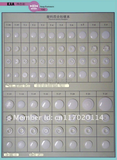 1000set White/black Kam Snap Button T3 T5 T8 Wholesale Complete Sets Kam  Snaps Press Poppers Resin Snaps Fasteners - Buttons - AliExpress