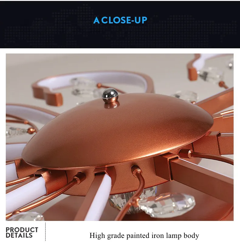 modern led chandelier ceiling lamp fixture 11