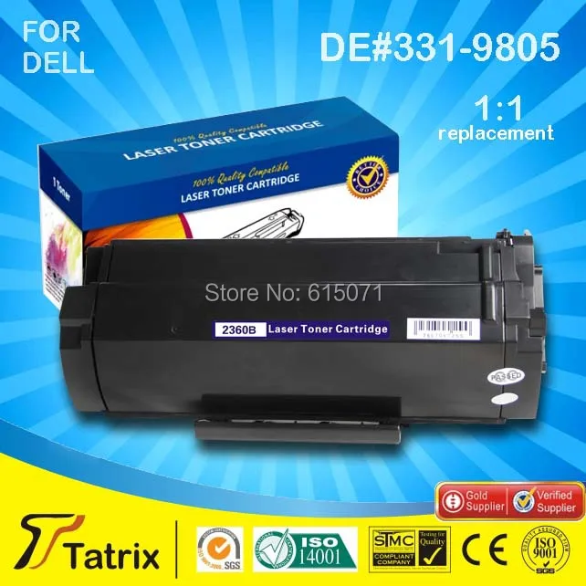 

2014 new products For Dell B2360d/dn/B3460dn/B3465dn,2360B In New Toner Cartridges, free shipping