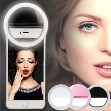 

Universal Selfie LED Ring Flash Light Lamp Mobile Phone Lens For Iphone X 7 8 Portable USB Charging Selfie Fill Light Lamp Flash