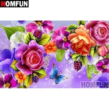Homfun quadrado completo/broca redonda 5d diy pintura diamante