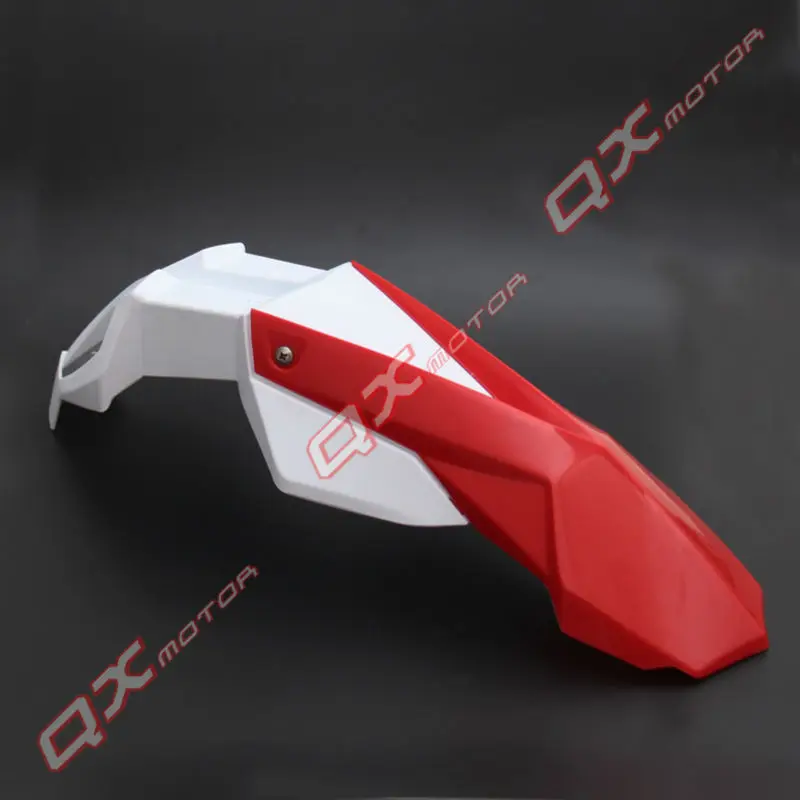 White+Red Universal Motorcycle Front Fender Cross Motos Dirt Bike