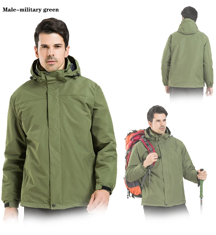 Men Women Winter Inner Fleece Waterproof Jacket 3 In 1 Male Female Outdoor Sport Warm Coat Hiking Skiing Trekking Cycling Jacket