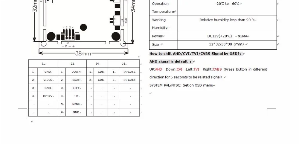 CCTV 1080P 2MP SONY IMX327+ FH8550M CMOS плата 4в1 Starlight высокое разрешение WDR AHD CVI TVI модуль аналоговой камеры доска