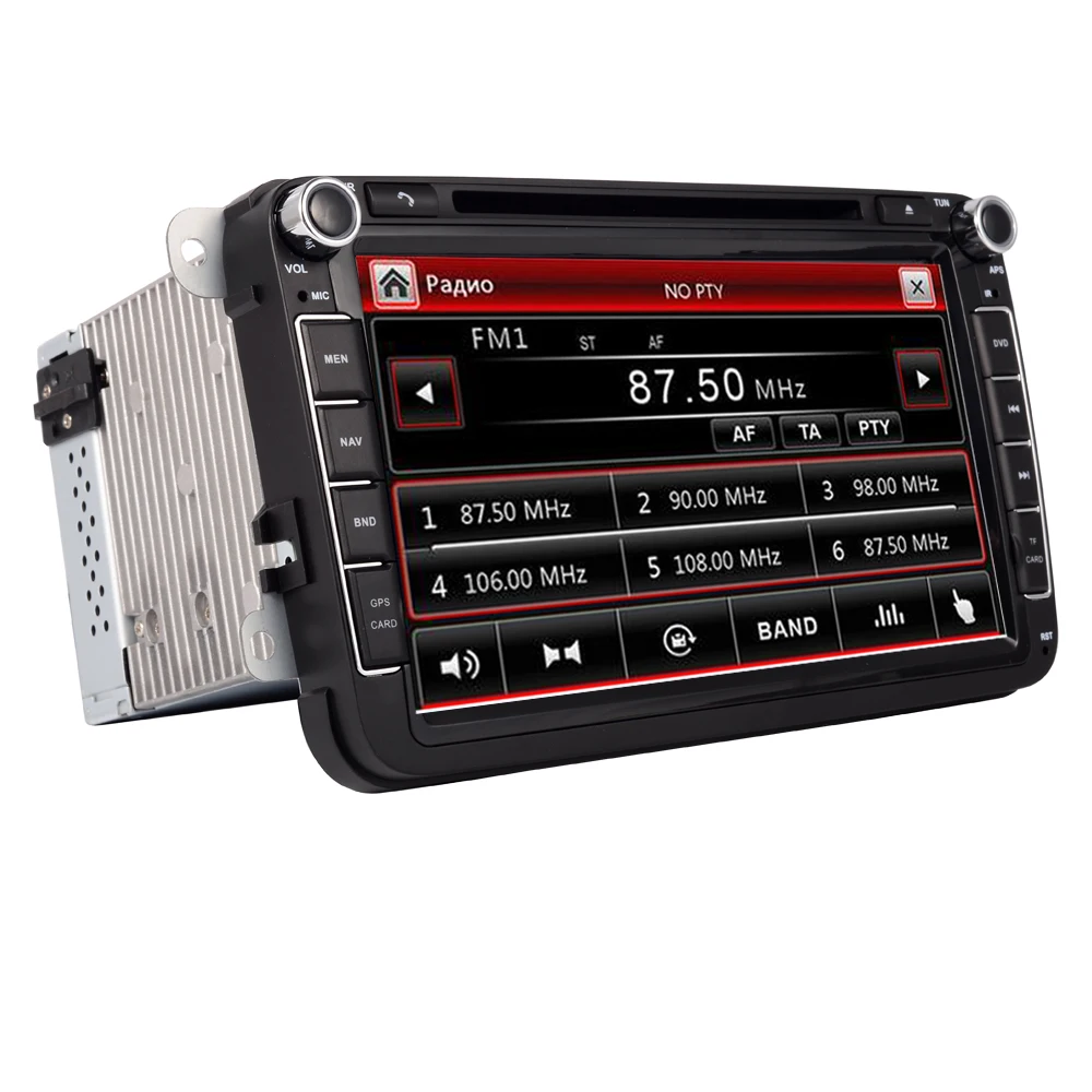 Discount 2 Din 8 Inch Car DVD Player For VW POLO PASSAT Golf Skoda Octavia SEAT LEON With 3G Radio GPS Navigation 1080P FM Free Camera 9