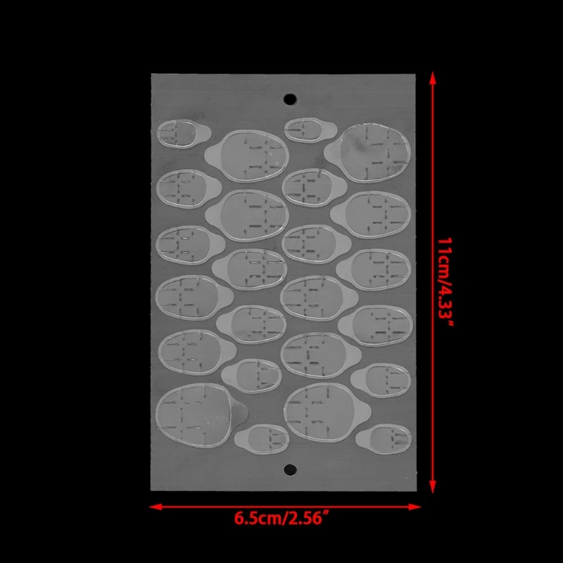 24 шт/Лист пластиковый двухсторонний Pro самоклеющиеся вкладки для ложных ногтей инструмент