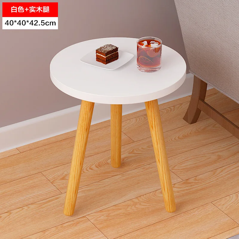 LK585 Fashion Solid Wood Coffee Table Nordic Style Slink Tea Desk Simple Installation Portable Sofa Side Table Home Furniture