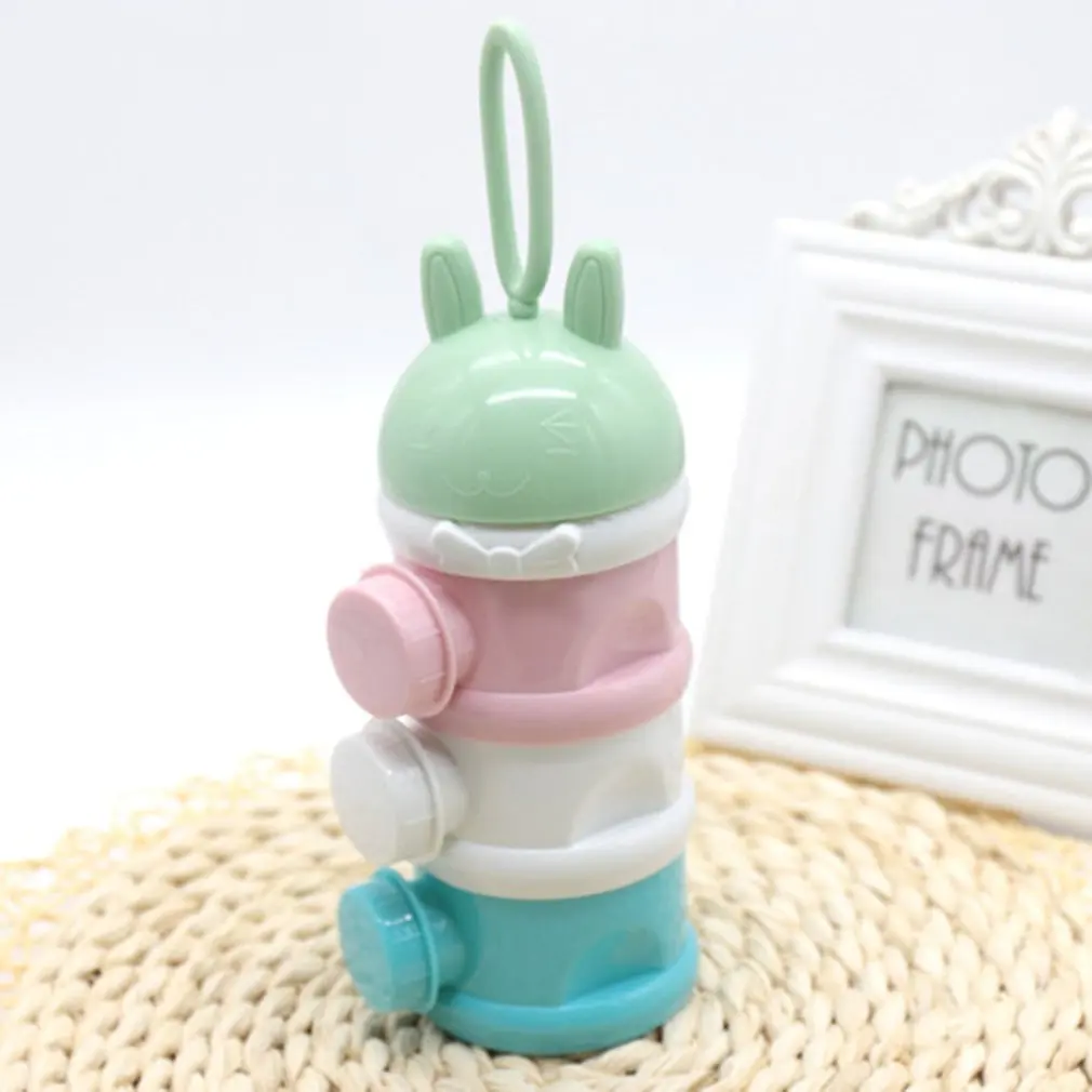 

3 Layer Portable Baby Food Storage Box Essential Cereal Cartoon Milk Powder Boxes Kids Milk Container