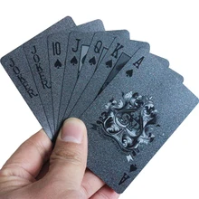 Черные карты для покера, 3D-печать, алмазная колода Porker, водонепроницаемые пластиковые карты для казино 87*57 мм