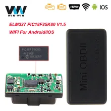 OBD2 Wi-Fi сканер ELM 327 ELM327 v1.5 Wi-Fi PIC18F25K80 OBD OBD2 автомобильный диагностический авто инструмент Поддержка IOS/Android код ридер