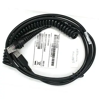 

5pcs x BarCode Scanner USB Spiral Coiled Cable 3M For 1900g Hyperion 1300g Xenon 1200g