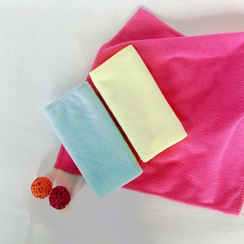 10pcs/lot Soft Microfiber Hand Towel Quick Dry Face Towel Square Car Table Cleaning Cloth Household Cleaning Cloth Multifunction 4