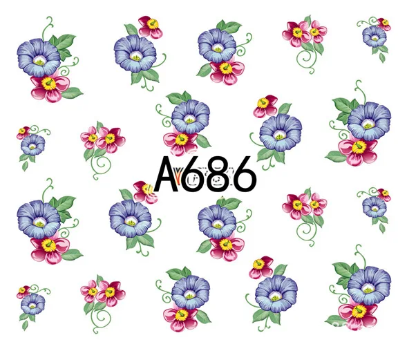 50 Sheets Nail Art Water Transfer Stickers Mixed Designs Beauty Flower Watermark On Nails Tips Decals Wraps Nail Art Tools