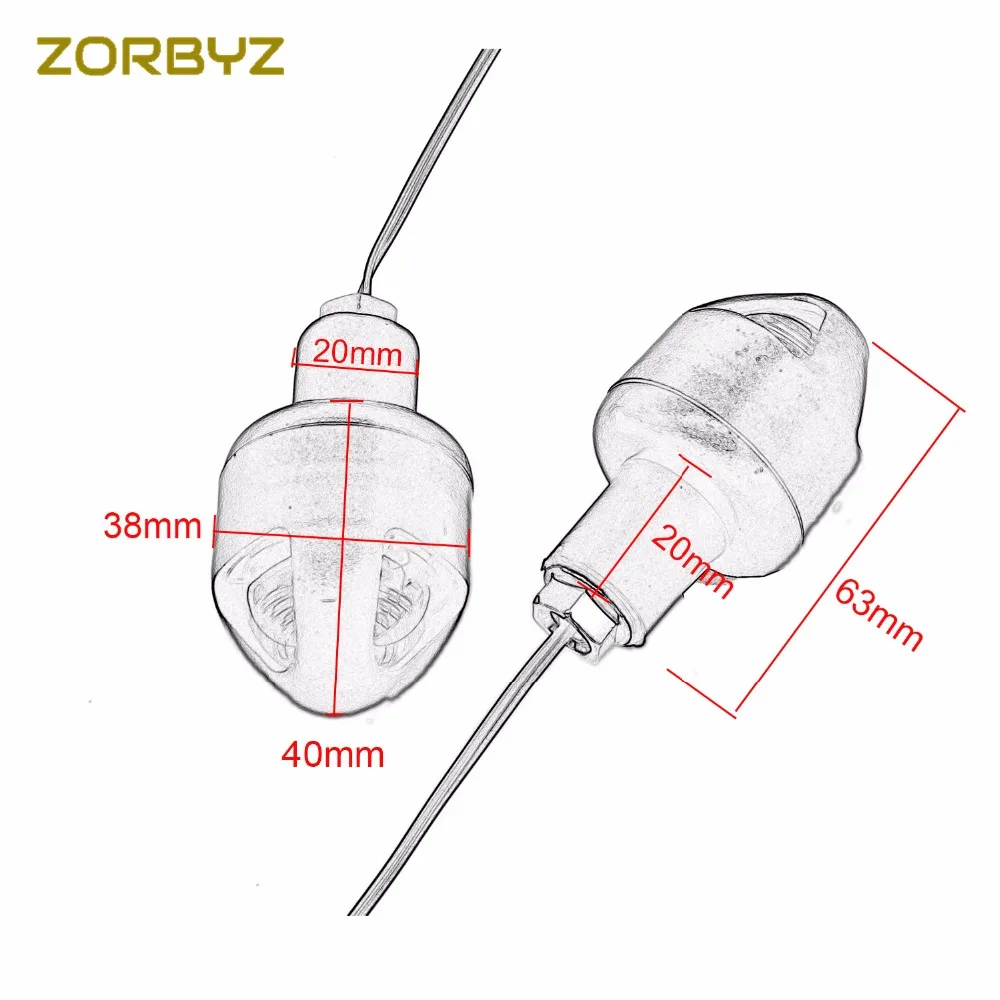 Zorbyz Универсальный 22 мм хром Руль управления для мотоциклов Сцепление Заглушка поворотов Светодиодный Plug мерцающий габаритного света Мотоцикл