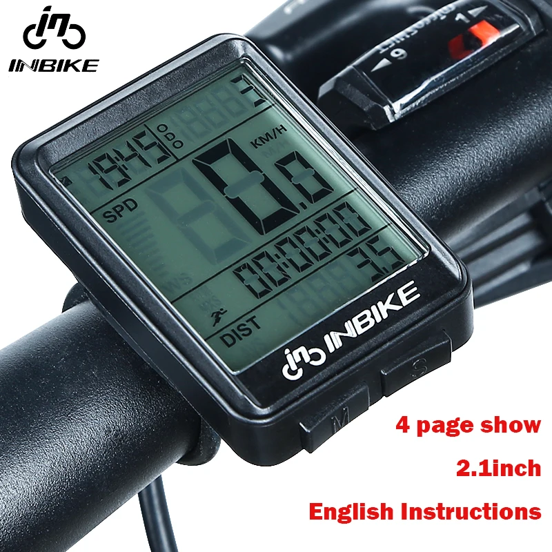 

INBIKE Waterproof Auto Bike Computer Light Mode Touch Wireless Bicycle Computer Cycling Speedometer Stopwatch with Led Backlight