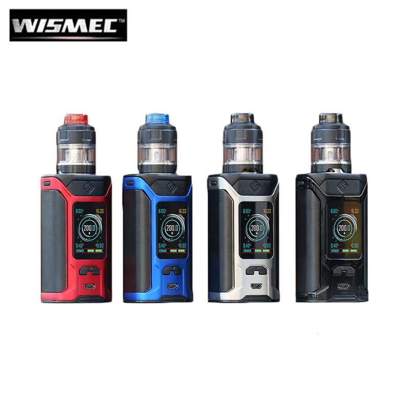 Original Wismec Sinuous Ravage230 Kit 200W Ravage 230 Box Mod with Gnome Evo 2ml/4ml Atomizer E-Cigarettes Kit