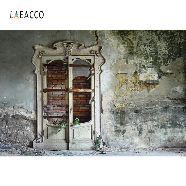 Photography Backdrops Old Rural Deserted House Wall Wooden Door Party Baby Portrait Interior Photo Background Photo Studio