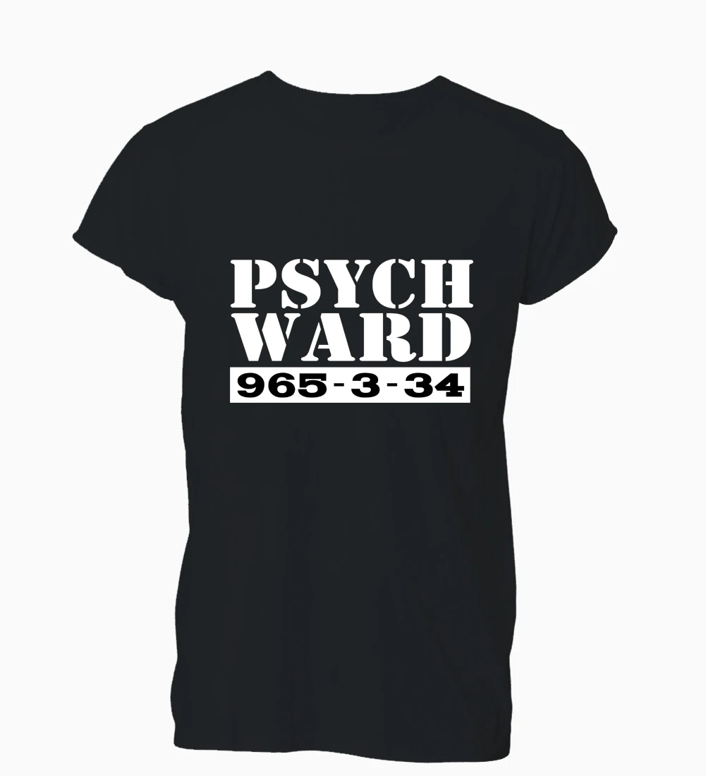 Модные Классические psych Уорд Смешные Хеллоуин костюм наряд футболка Женская Ladies